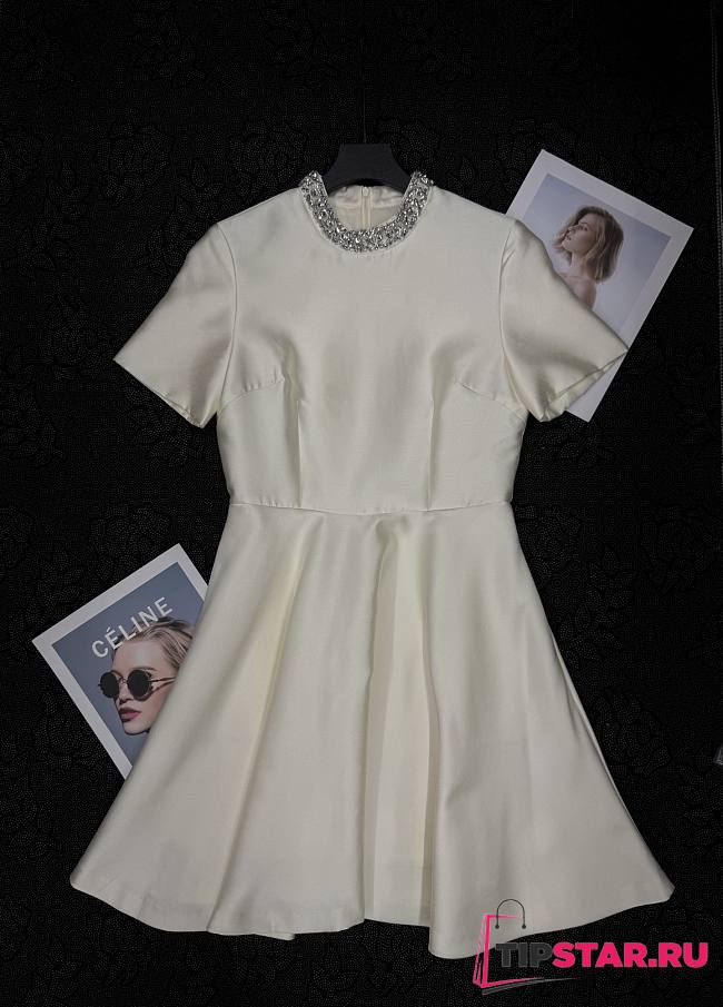 Chanel waist-cinching dress in beige - 1