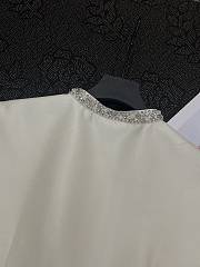 Chanel Pleated Silk and Wool Dress In Beige - 5