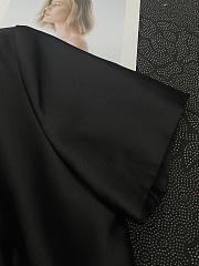 Chanel Pleated Silk and Wool Dress In Black - 4