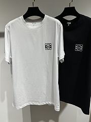 Loewe classic embroidered logo short-sleeved T-shirt black/ white - 5