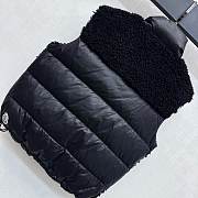 Moncler Teddy Plush Zipper Down Vest In Black - 5