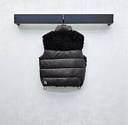 Moncler Teddy Plush Zipper Down Vest In Brown - 6