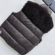 Moncler Teddy Plush Zipper Down Vest In Brown - 2