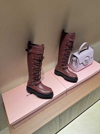 Hermes classic boots in burgundy
