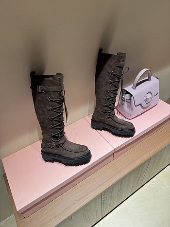 Hermes classic boots in dark brown