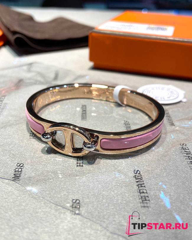 Hermès Mini Clic Chaine D'Ancre Bracelet Pink - 1