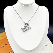 Louis Vuitton Teardrop diamond necklace silver - 6