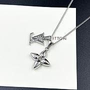 Louis Vuitton Teardrop diamond necklace silver - 5