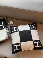 Hermes Blanket & Pillow In Black - 6