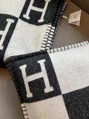 Hermes Blanket & Pillow In Black - 4