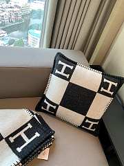 Hermes Blanket & Pillow In Black - 2