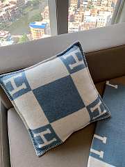 Hermes Blanket & Pillow In Blue - 6