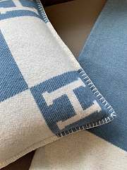 Hermes Blanket & Pillow In Blue - 2