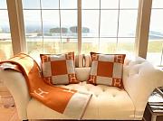 Hermes Blanket & Pillow In Orange - 6