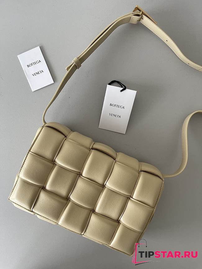 Bottega Veneta Padded Cassette Bag in Beige - 1