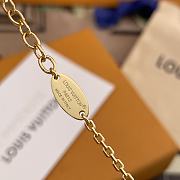 Louis Vuitton Green Bead Gold Flower Tassel Necklace - 5
