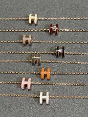 Hermes Art Mini Pop Necklace in Rose Gold - 2