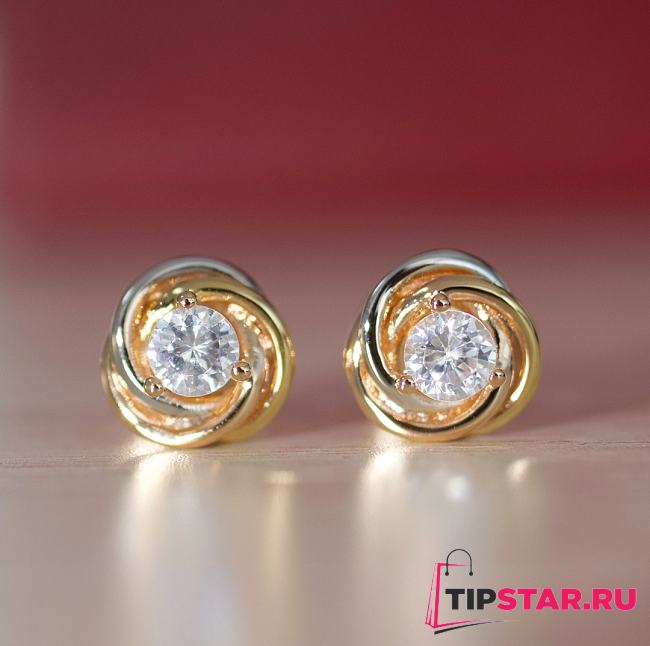 Cartier Trinity solitaire diamond stud earrings - 1