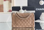 Chanel Classic Flap Bag Carviar Leather In Dark beige Size 23 cm - 2