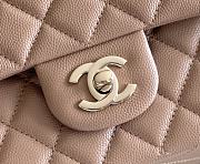 Chanel Classic Flap Bag Carviar Leather In Dark beige Size 25.5 cm - 6