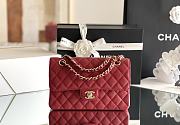 Chanel Classic Flap Bag Carviar Leather In Red Size 23 cm - 1