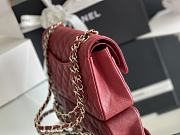 Chanel Classic Flap Bag Carviar Leather In Red Size 23 cm - 5