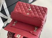 Chanel Classic Flap Bag Carviar Leather In Red Size 23 cm - 4