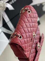 Chanel Classic Flap Bag Carviar Leather In Red Size 23 cm - 2