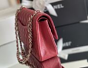 Chanel Classic Flap Bag Carviar Leather In Red Size 25.5 cm - 6