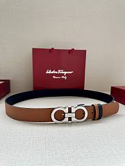 Ferragamo Belt In Silver/Gold Buckle 34mm Brown - 6