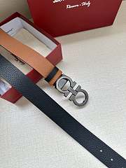 Ferragamo Belt In Silver/Gold Buckle 34mm Brown - 5