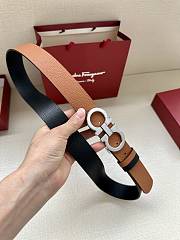 Ferragamo Belt In Silver/Gold Buckle 34mm Brown - 2