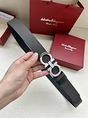 Ferragamo Belt In Silver/Gold Buckle 34mm Black - 1
