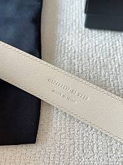 Ysl Calfskin Women Belt In White 3 cm - 4