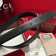 Gucci Smooth Leather Classic Pin Buckle Belt 3.5 cm - 3