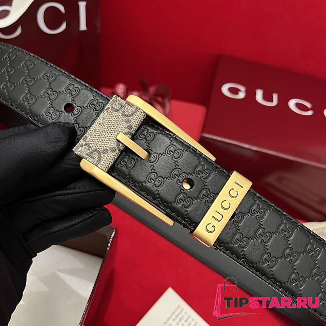 Gucci Classic Pin Buckle Belt In Black 3.5 cm - 1
