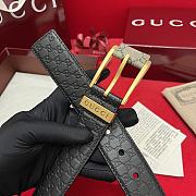 Gucci Classic Pin Buckle Belt In Black 3.5 cm - 2