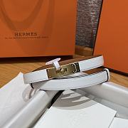 Hermes Epsom calfskin belt white 1.8 cm - 1