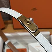 Hermes Epsom calfskin belt white 1.8 cm - 3