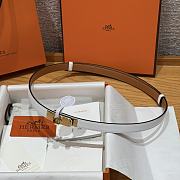 Hermes Epsom calfskin belt white 1.8 cm - 2