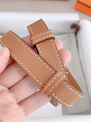Hermes Epsom calfskin belt brown 1.8 cm - 5