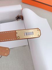 Hermes Epsom calfskin belt brown 1.8 cm - 4