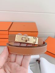 Hermes Epsom calfskin belt brown 1.8 cm - 2