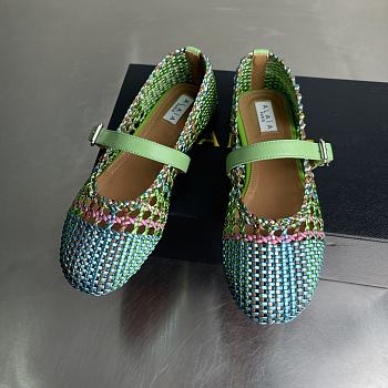 Alaia color-blocked woven shoes 06