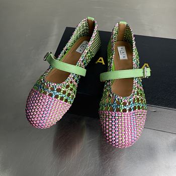 Alaia color-blocked woven shoes 05