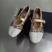 Alaia color-blocked woven shoes 02 - 1