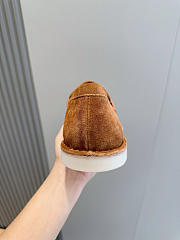 Prada 2025 bleached suede loafers in brown - 3