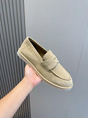 Prada 2025 bleached suede loafers in beige - 6