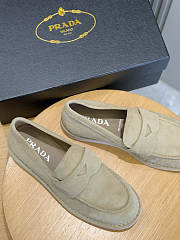 Prada 2025 bleached suede loafers in beige - 2