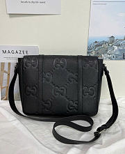 Gucci GG jumbo medium messeger bag in black - 5